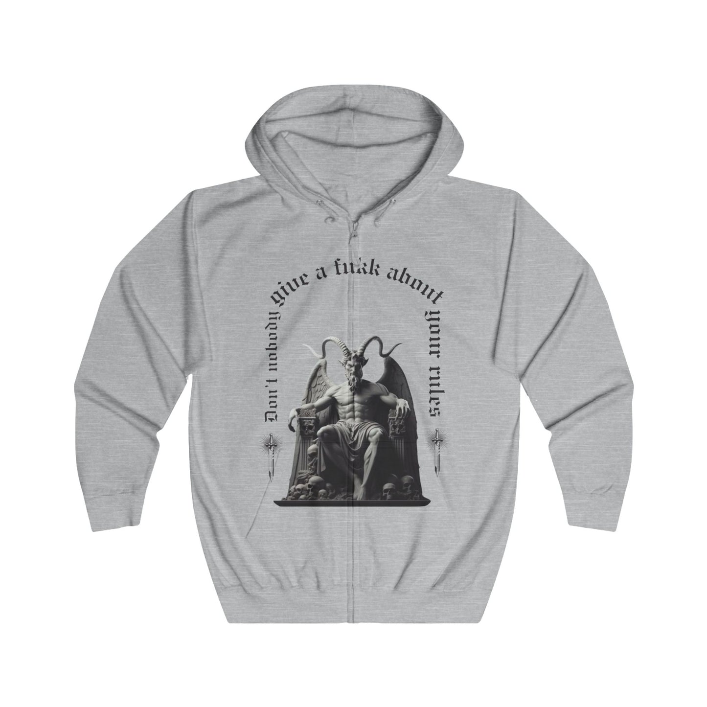 Anti-Establishment Unisex Full Zip Hoodie - Casual, Streetwear, Gift for Rebels, Relaxed Fit, Perfect for Cold Weather