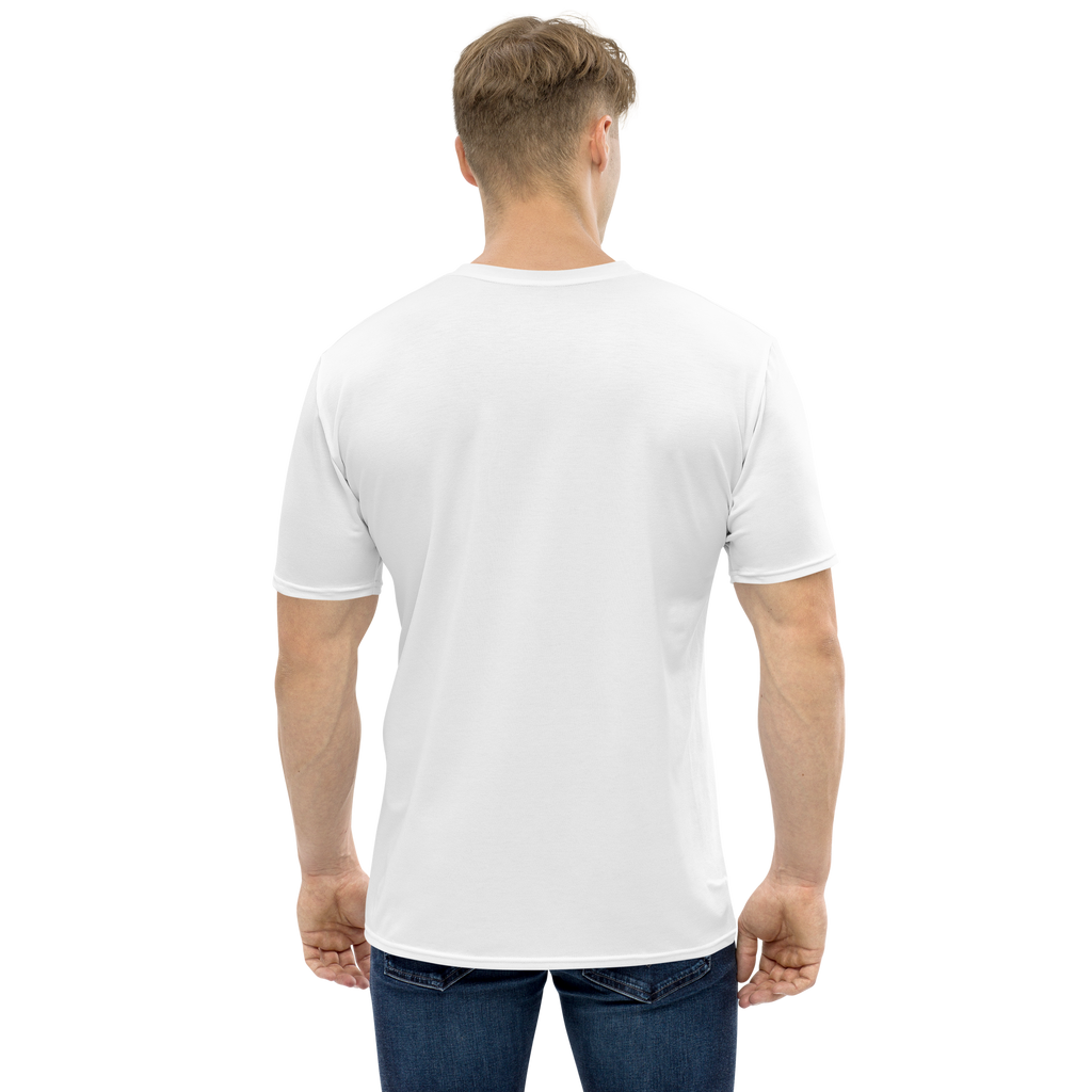 Silent Guardian – Cotton All-Over Print T-Shirt for Men and Women, Flame Sword Graphic with Gold Skeleton Design, Bold Symbolic Streetwear for Inner Strength and Rebirth