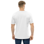 Silent Guardian – Cotton All-Over Print T-Shirt for Men and Women, Flame Sword Graphic with Gold Skeleton Design, Bold Symbolic Streetwear for Inner Strength and Rebirth