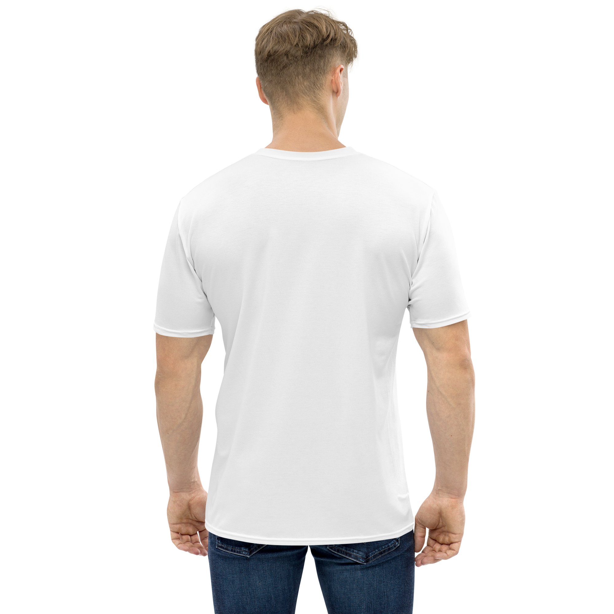 Silent Guardian – Cotton All-Over Print T-Shirt for Men and Women, Flame Sword Graphic with Gold Skeleton Design, Bold Symbolic Streetwear for Inner Strength and Rebirth