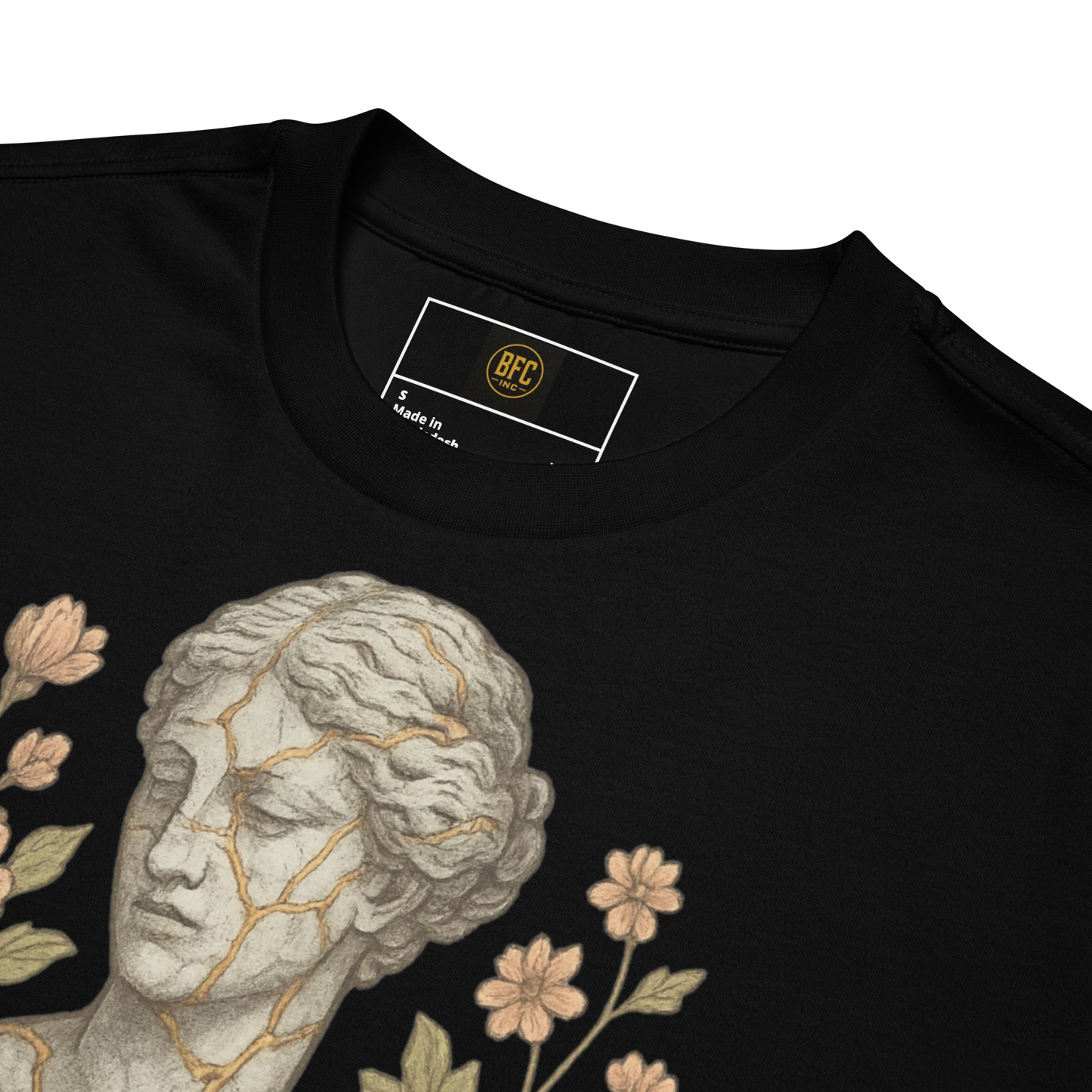 Built From Breakdowns – Oversized Cotton Empowerment T-Shirt for Women, Kintsugi-Inspired Graphic with Floral Design, Mental Health Recovery Apparel Celebrating Resilience and Inner Strength