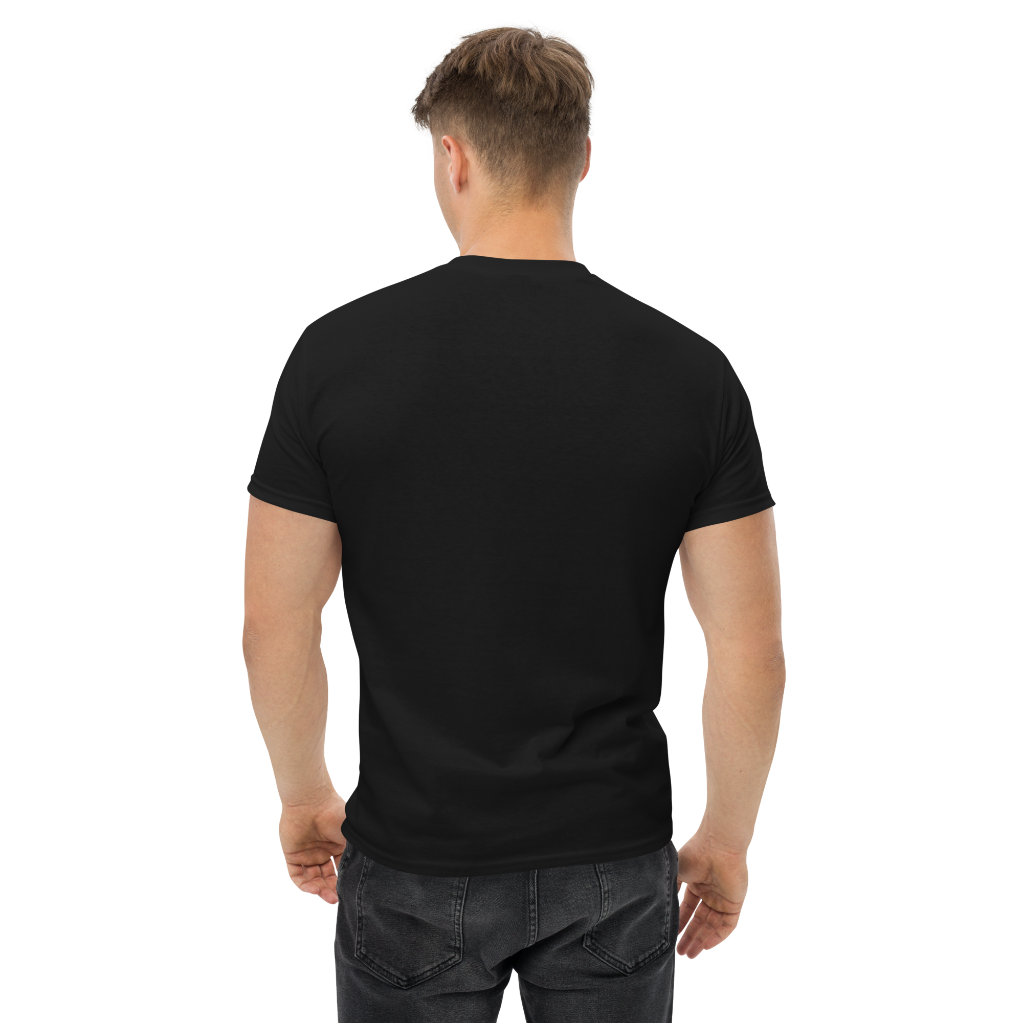 No Crown, Still Royal (Businessman) – Cotton Graphic T-Shirt for Men, Vintage Portrait Tee with Sepia Tone, Modern Gentleman Style and Inspirational Ambition Design