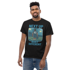 Next Up: Built Different – Cotton Football T-Shirt for Youth Athletes, Game Day Mindset Tee with Stadium Lights Design and Capital High School Shirt West Virginia