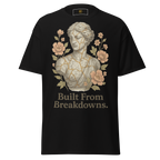 Built From Breakdowns – Cotton Empowerment T-Shirt for Women, Kintsugi-Inspired Graphic with Floral Design, Mental Health Recovery Apparel Celebrating Resilience and Inner Strength