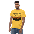 Small City, Big Heart – Charleston West Virginia Cotton Shirt for Locals, Appalachian Skyline Graphic Tee, Hometown Pride Apparel for Men and Women