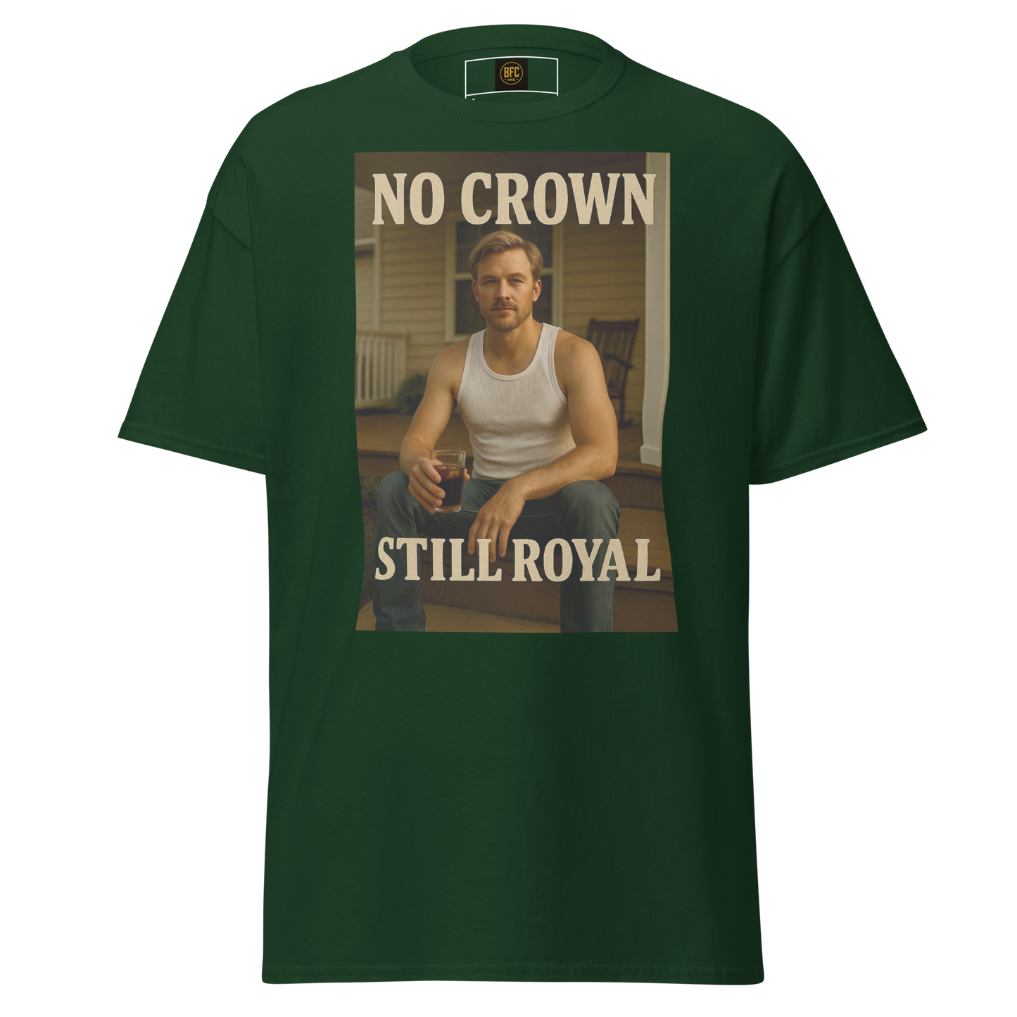No Crown, Still Royal (Gym Savage) – Rugged Cotton T-Shirt for Men, Gritty Streetwear with Blue Collar Style, Laid-Back Graphic Tee for Everyday Confidence and Realness