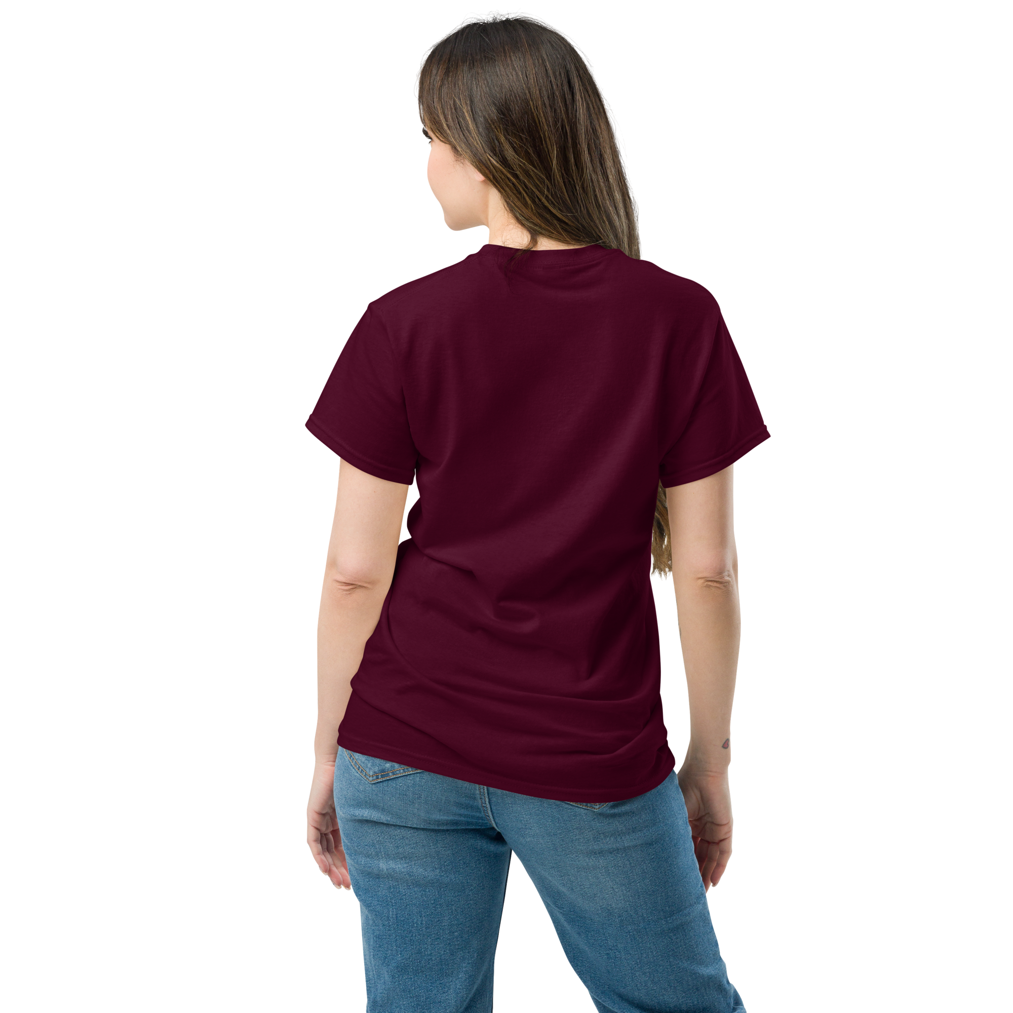 No Crown, Still Royal (Tattooed Woman) – Cotton Graphic T-Shirt for Women, Vintage Design with Bold Empowerment Message, Rustic Aesthetic Apparel for Confident Style