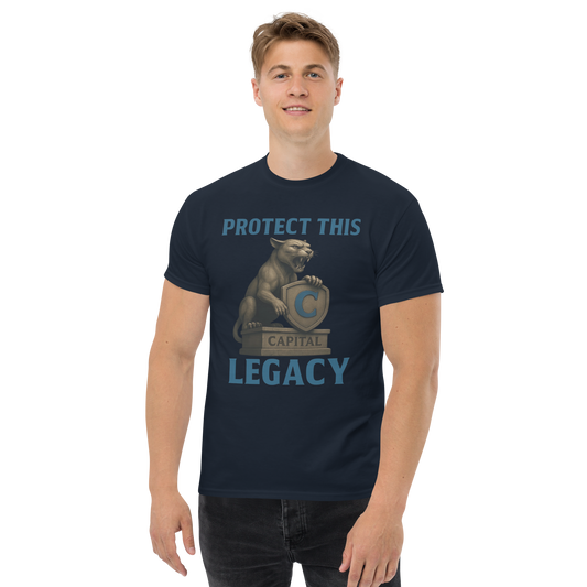 Protect This Legacy – Cotton Cougar Mascot T-Shirt for Capital High Students and Alumni, School Spirit Apparel with Roaring Graphic and Heritage Pride Design, West Virginia