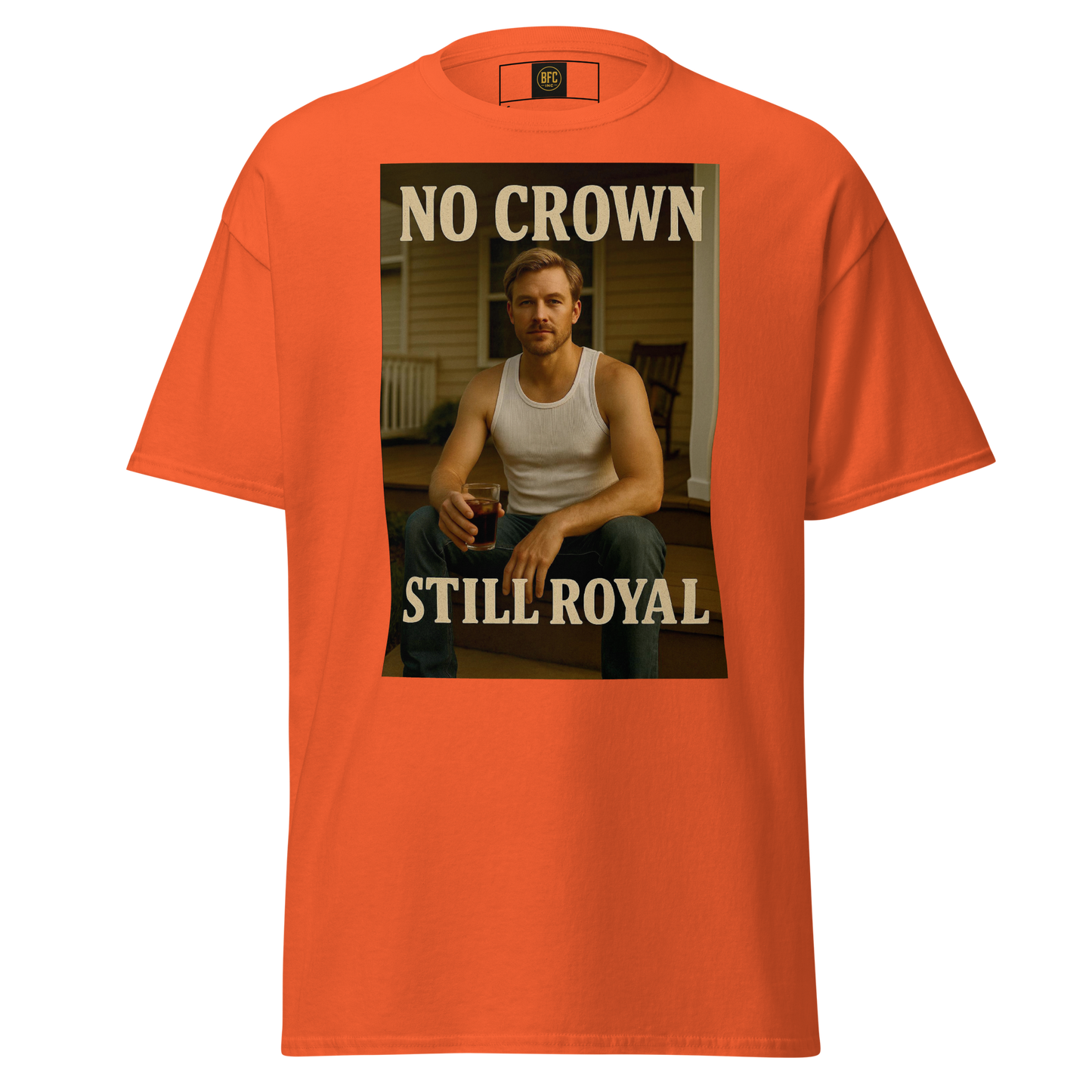 No Crown, Still Royal (Gym Savage) – Rugged Cotton T-Shirt for Men, Gritty Streetwear with Blue Collar Style, Laid-Back Graphic Tee for Everyday Confidence and Realness