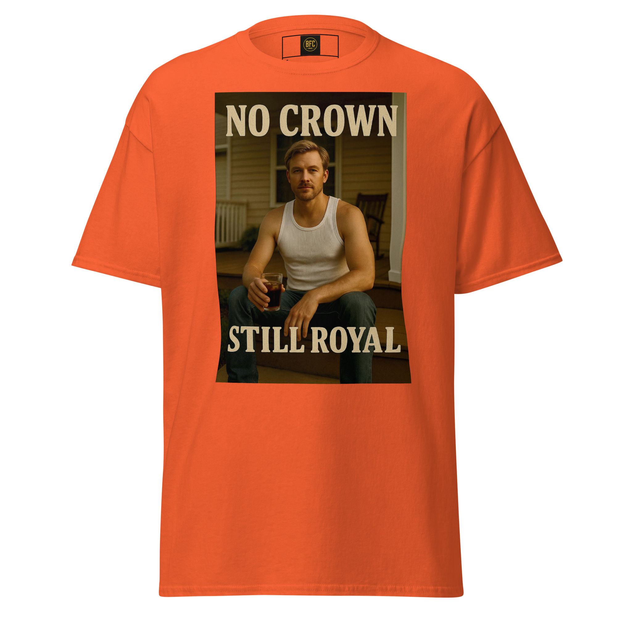 No Crown, Still Royal (Gym Savage) – Rugged Cotton T-Shirt for Men, Gritty Streetwear with Blue Collar Style, Laid-Back Graphic Tee for Everyday Confidence and Realness