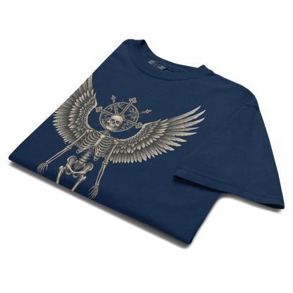 Grave to Glory – Garment-Dyed Heavyweight Cotton T-Shirt for Men and Women, Vintage Angel of Resilience Graphic Tee, Streetwear for Pain to Power Transformation and Rebel Soul Style