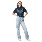Grave to Glory – Garment-Dyed Heavyweight Cotton T-Shirt for Men and Women, Vintage Angel of Resilience Graphic Tee, Streetwear for Pain to Power Transformation and Rebel Soul Style