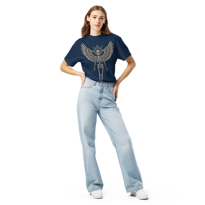 Grave to Glory – Garment-Dyed Heavyweight Cotton T-Shirt for Men and Women, Vintage Angel of Resilience Graphic Tee, Streetwear for Pain to Power Transformation and Rebel Soul Style