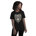 Wings of the Fallen – Thick Cotton Short-Sleeve T-Shirt for Men and Women, Skull and Wings Graphic Tee with Warrior Mindset, Gothic Streetwear for Storm Survivors and Fighter Spirits
