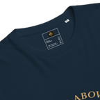 Rise Above – Empowering Cotton Graphic Tee for Women, Motivational Streetwear with Phoenix and Skyline Design, Resilient Rebirth Statement Apparel