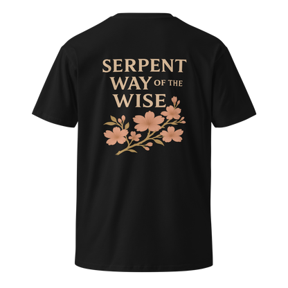 Serpent Way of the Wise – Graphic Tee for Men and Women, Eagle and Snake Symbolic Streetwear, Tattoo-Inspired Apparel with Philosophical Design