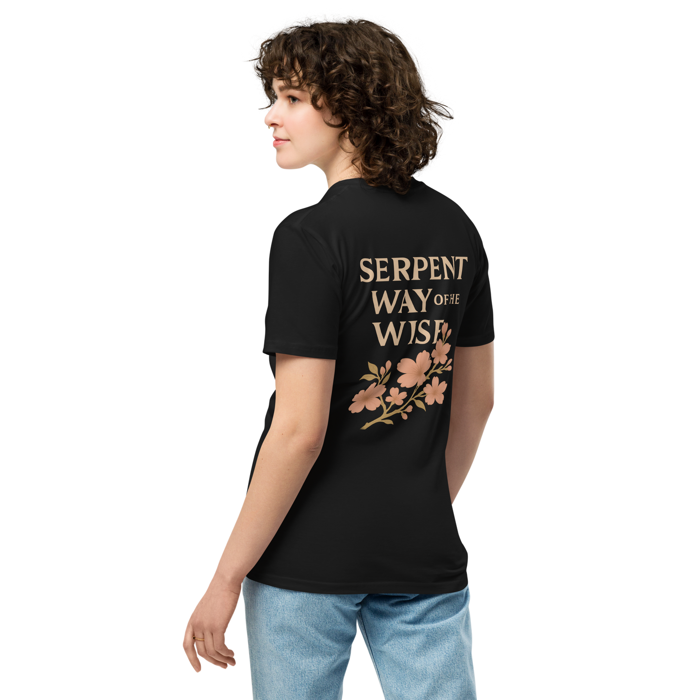Serpent Way of the Wise – Graphic Tee for Men and Women, Eagle and Snake Symbolic Streetwear, Tattoo-Inspired Apparel with Philosophical Design