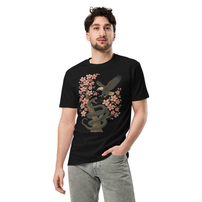Serpent Way of the Wise – Graphic Tee for Men and Women, Eagle and Snake Symbolic Streetwear, Tattoo-Inspired Apparel with Philosophical Design