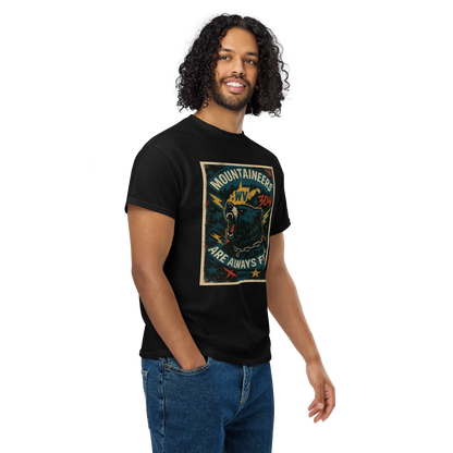 Mountaineers Are Always Free – West Virginia Cotton T-Shirt for Men and Women, Bear Graphic Freedom Tee, 304 Pride Streetwear with Appalachian Resilience Design