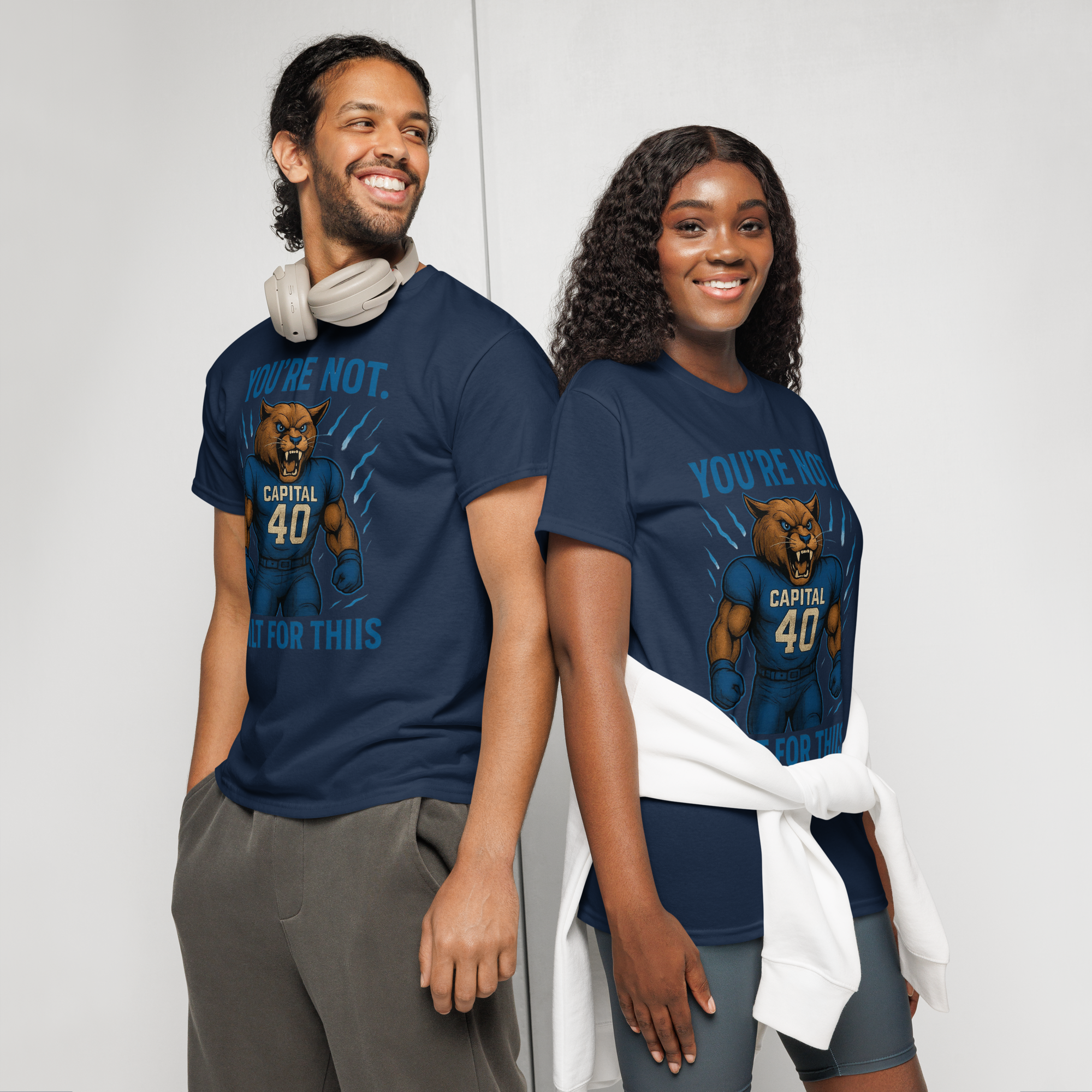 You're Not Built For This – Cotton Motivational Sports Unisex Shirt, Bold Pride Graphic Tee for Athletes & Fans, Capital High Game Day Cougar Mascot Apparel, West Virginia