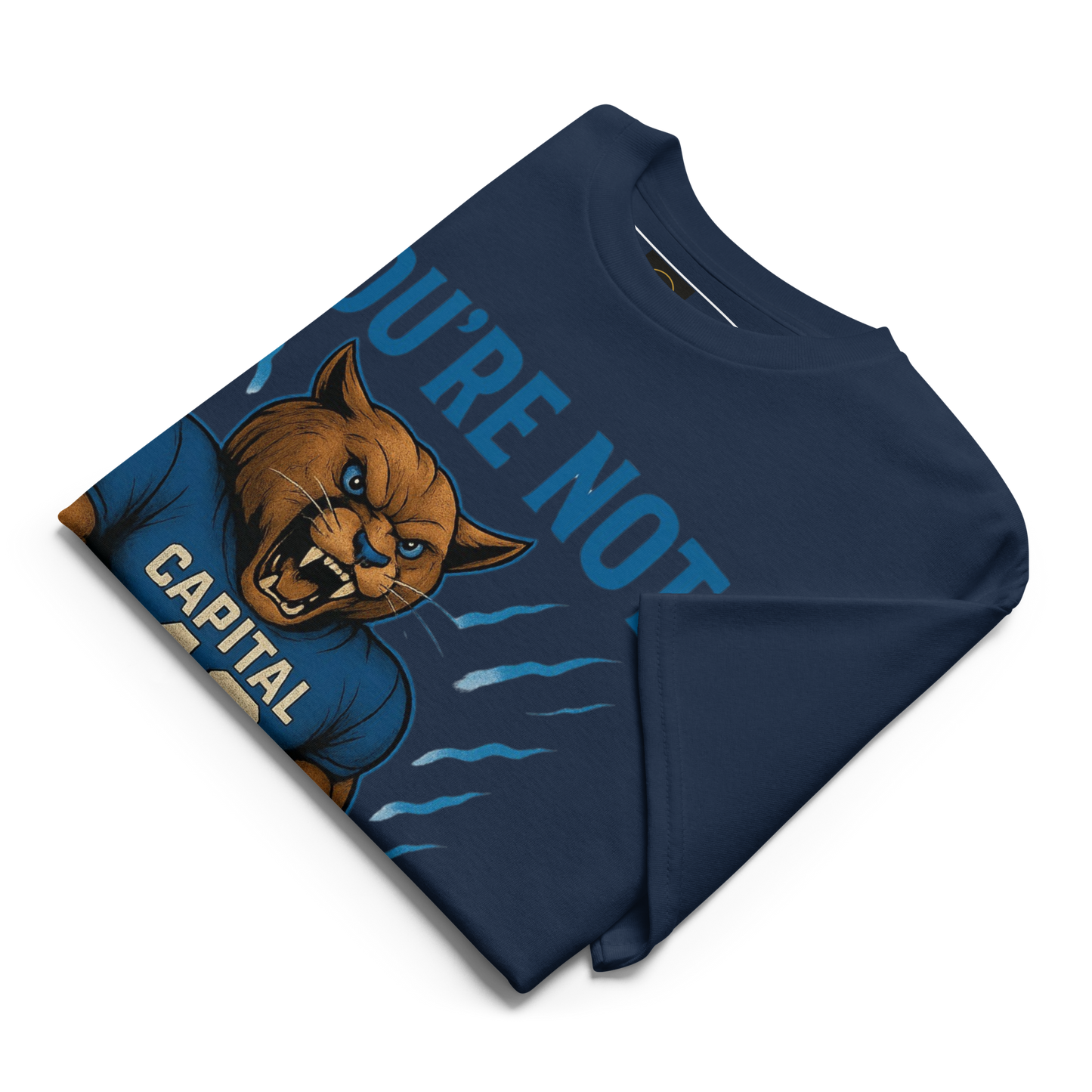 You're Not Built For This – Cotton Motivational Sports Unisex Shirt, Bold Pride Graphic Tee for Athletes & Fans, Capital High Game Day Cougar Mascot Apparel, West Virginia