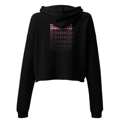 Your Baddie – Cropped Cotton Hoodie for Women, Pink Graphic Streetwear with Cosmic Vibes and Confident Girl Aesthetic, Soft Urban Loungewear for Empowered Style
