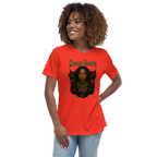 Savage Beauty – Bold Cotton Graphic Tee for Women, Gothic Streetwear with Dobermann Dog and Serpent Art, Fierce Feminine Statement Apparel with Attitude