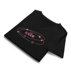 Your Baddie – Cotton V-Neck T-Shirt for Women, Main Character Graphic Tee with Pink Power and Cosmic Confidence, Bold Feminine Streetwear for Stylish Empowerment