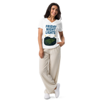 Friday Night Lights – V-Neck Cotton Football Shirt for Women, Capital High Game Night Spiritwear with End Zone Graphic, Alumni and Student Season Apparel