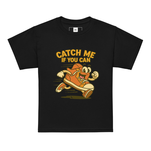 Catch Me If You Can – Cool Kids Streetwear Tee, Retro Graphic Shirt, Soft Cotton Youth Top, Trendy Unisex Teen T-Shirt