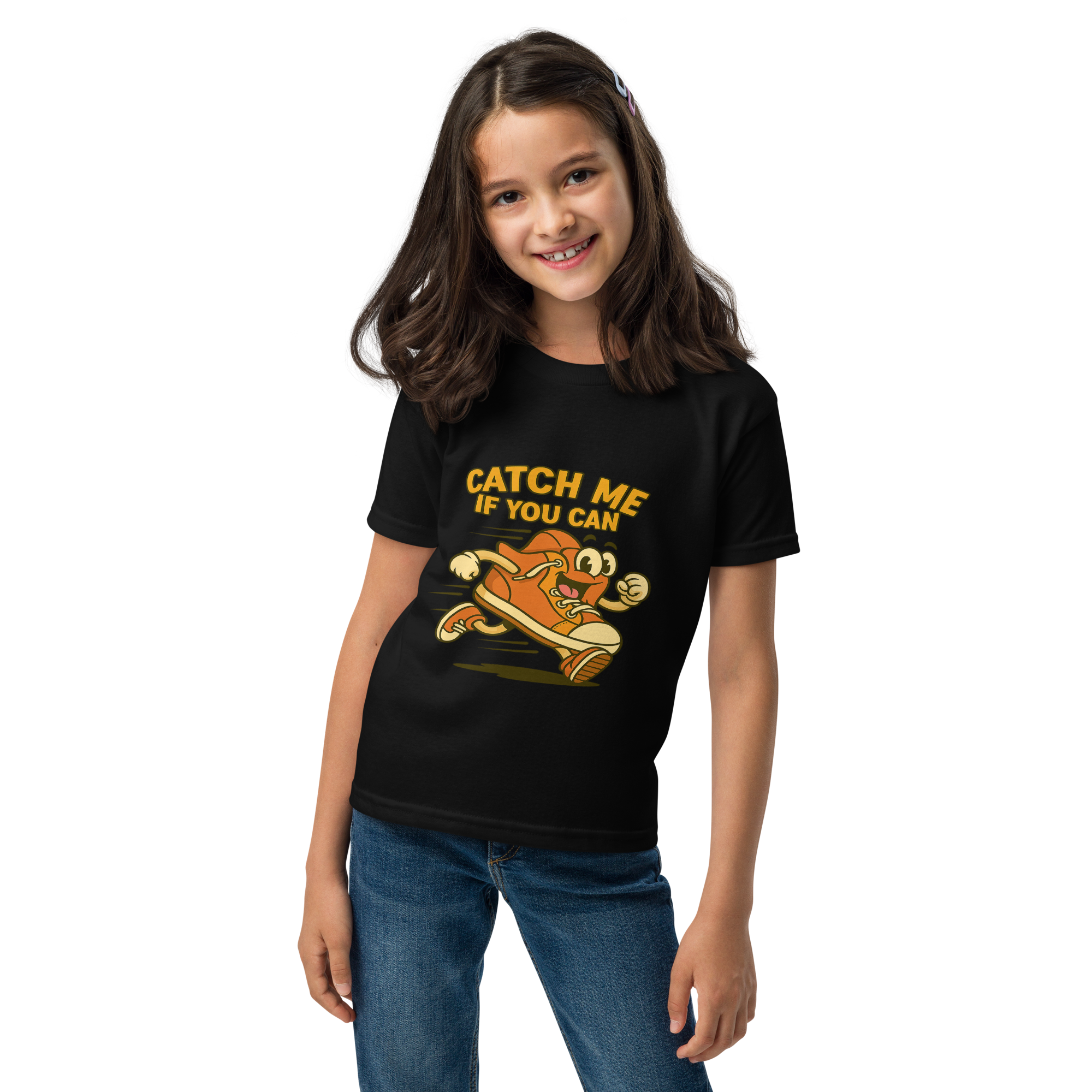 Catch Me If You Can – Cool Kids Streetwear Tee, Retro Graphic Shirt, Soft Cotton Youth Top, Trendy Unisex Teen T-Shirt